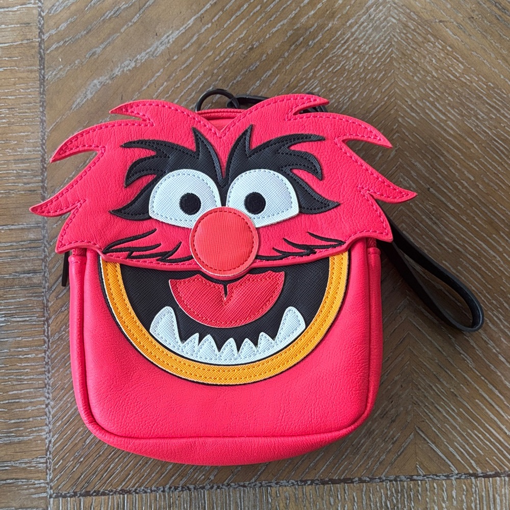 Loungefly Disney Parks Red and Black Crossbody Muppets Bag